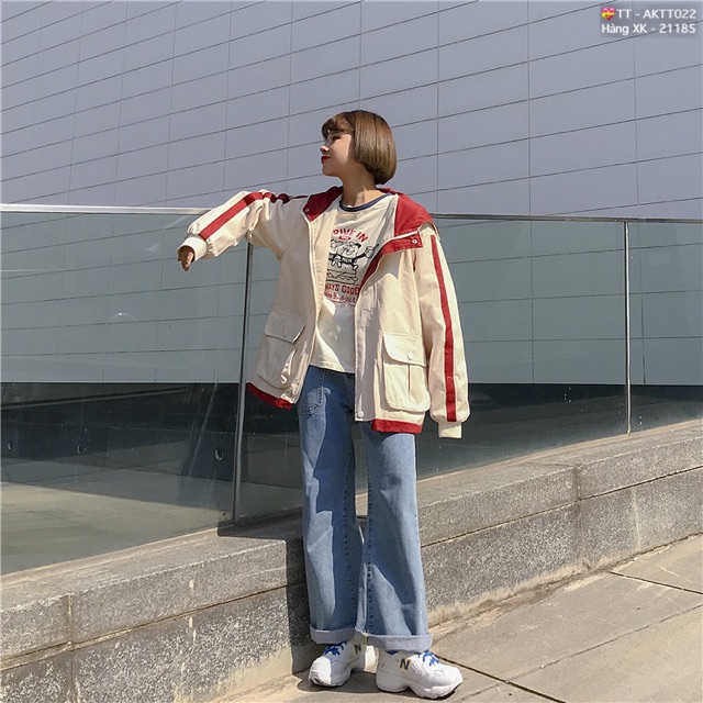 🎆𝐇𝐎𝐓𝐓𝐑𝐄𝐍𝐃🎆 002 Áo Khoác Kaki 2 Lớp Phối Viền (Kèm Video, Hình Thật) | BigBuy360 - bigbuy360.vn