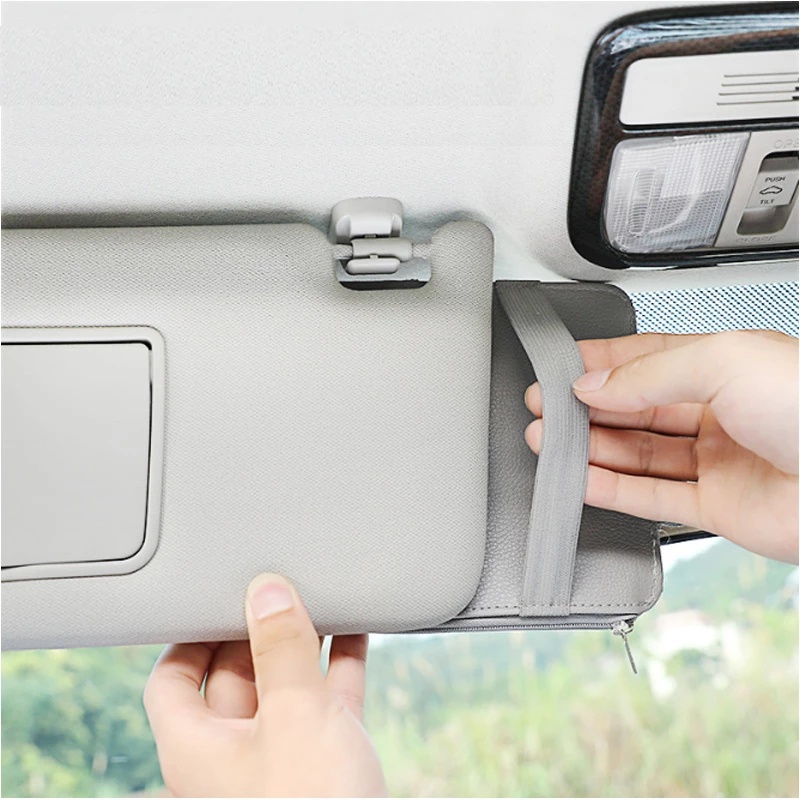 Túi Đựng Thẻ / Tài Liệu / Kính Mát Đa Năng Nhiều Ngăn Gắn Tấm Che Nắng Trong Xe Hơi