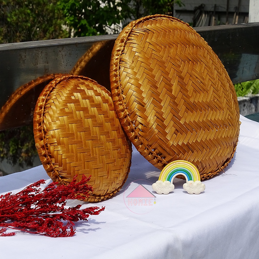 [Phụ kiện nhà bếp] Mẹt tre nâu trang trí sang trọng