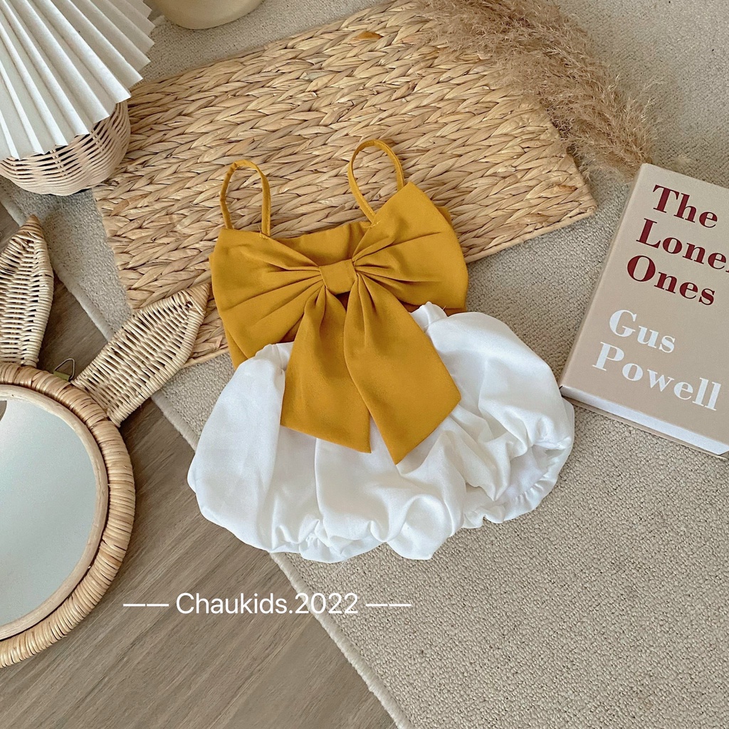 Set 2 dây nơ to quần bồng trắng bé gái