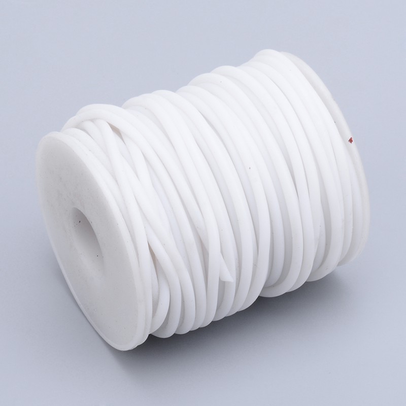 Ready Stock 1Roll 3mm Hole: 1.5mm Hollow Pipe PVC Tubular Synthetic Rubber Cord