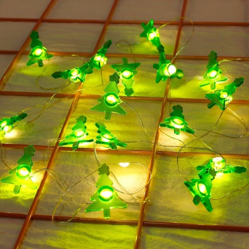 Đèn led dây giáng sinh 2m / đèn led chạy bằng pin / ông già noel xmas cây hươu mặt dây chuyền người tuyết đèn led cổ tích / đèn trang trí sân ngoài trời cho bữa tiệc