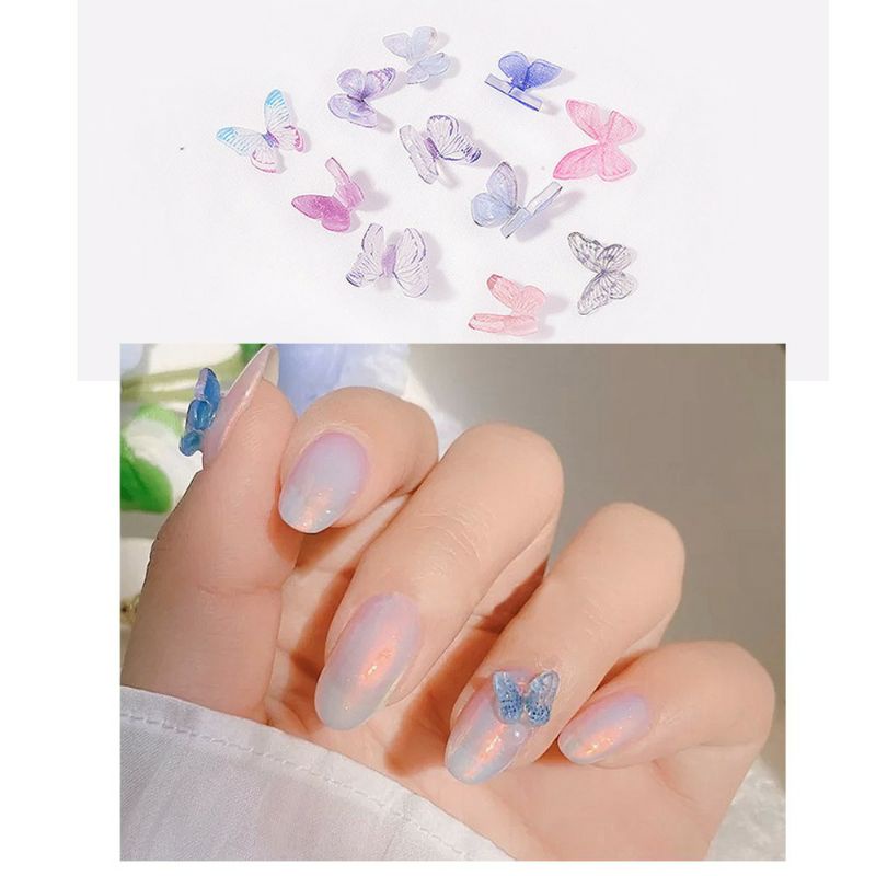 Charm bướm - Phụ kiện trang trí - Set 10 con