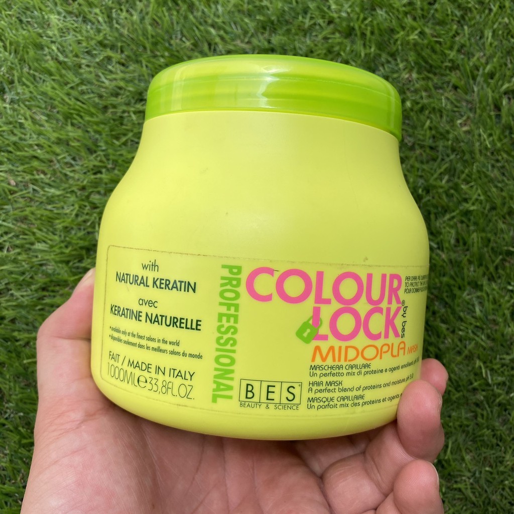 [Bes-chính hãng] Hấp dầu tóc khóa màu chuyên nghiệp Bes Lock Colour Midopla Mask 1000ml