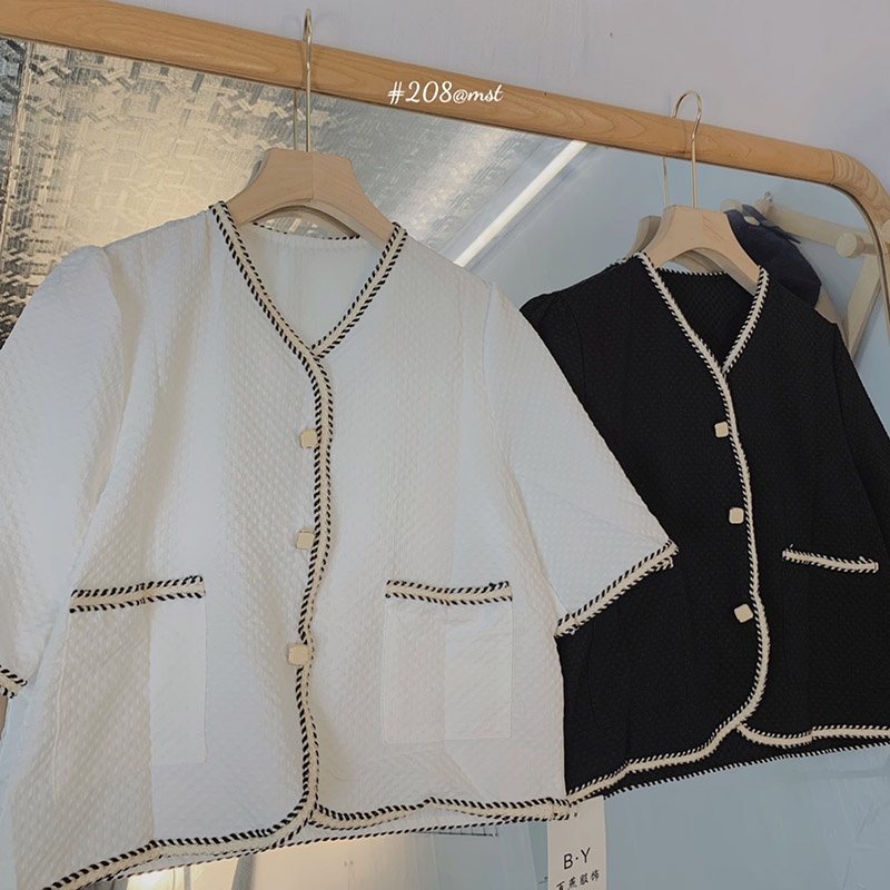 Áo Croptop Phối Viền Hàng Quảng Châu M208