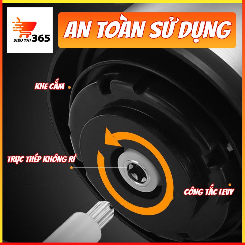 Máy xay thịt cá đa năng Cối Inox 304 4 Lưỡi Đa Năng, Công suất 400W- Xay thịt, xay tỏi ới, xay rau củ quả,loại 2121,bh12