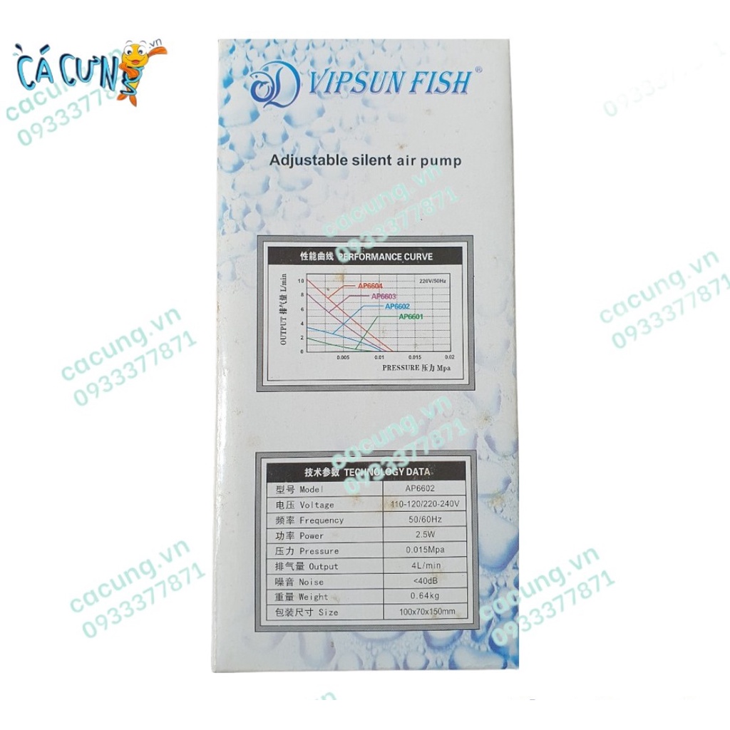 Máy Bơm Sủi Oxy Vipsun AP6602