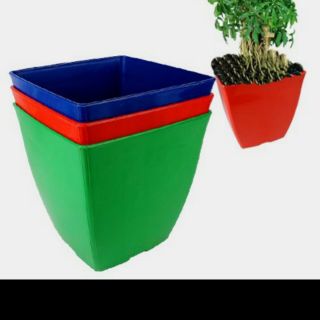 Chậu vuông loại 16cm nhiều mầu giá khuyến mãi