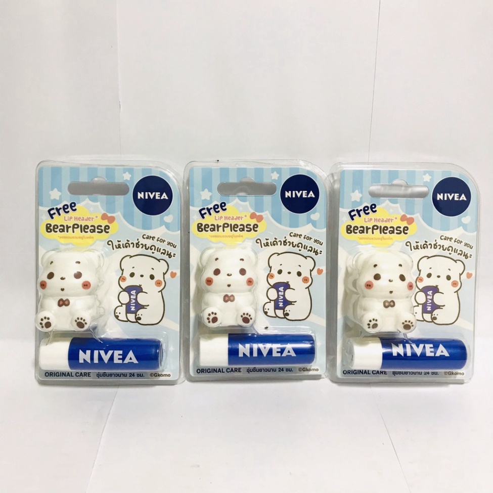 Son Dưỡng Nivea Bear Dưỡng Ẩm Và Phục Hồi Độ Ẩm Cho Môi Mềm Mượt 4.8g