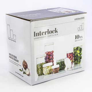 BỘ 10 HỘP LOCK&LOCK INTERLOCK INL301WS10