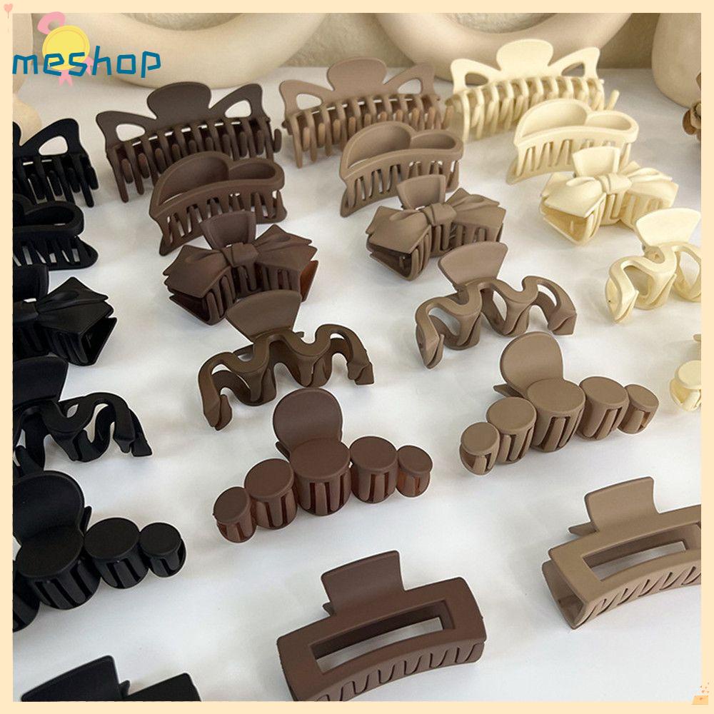 Kẹp tóc càng cua acrylic màu cà phê/ đen cỡ lớn phong cách Hàn Quốc cho nữ