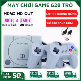Kèm Cổng HDMI-Máy Chơi Game 4 Nút HDMI 628 trò Nes+20 trò Ps1 , Máy chơi game cầm tay-Bảo Hành 12 Tháng