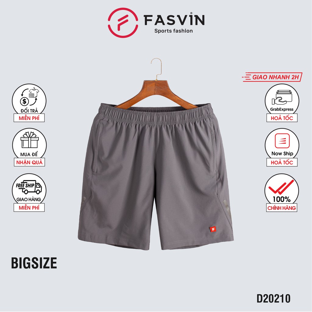 Quần short Big Size thể thao nam Fasvin D20210.HN thiết kế mạnh mẽ khoẻ khoắn chất vải poly cao cấp | BigBuy360 - bigbuy360.vn