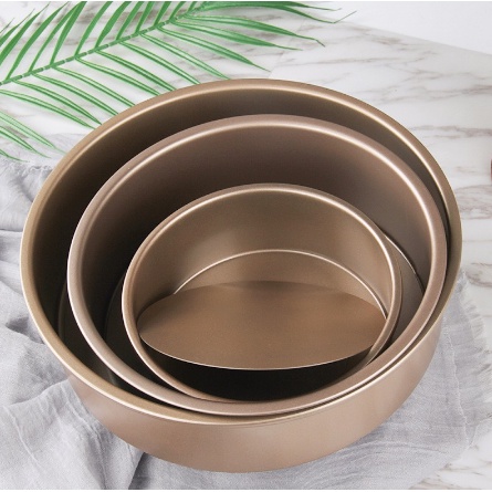Khuôn bông lan tròn/Gato chống dính, chống rò, đế rời, hình tròn 4 inch, 6inch, 8inch