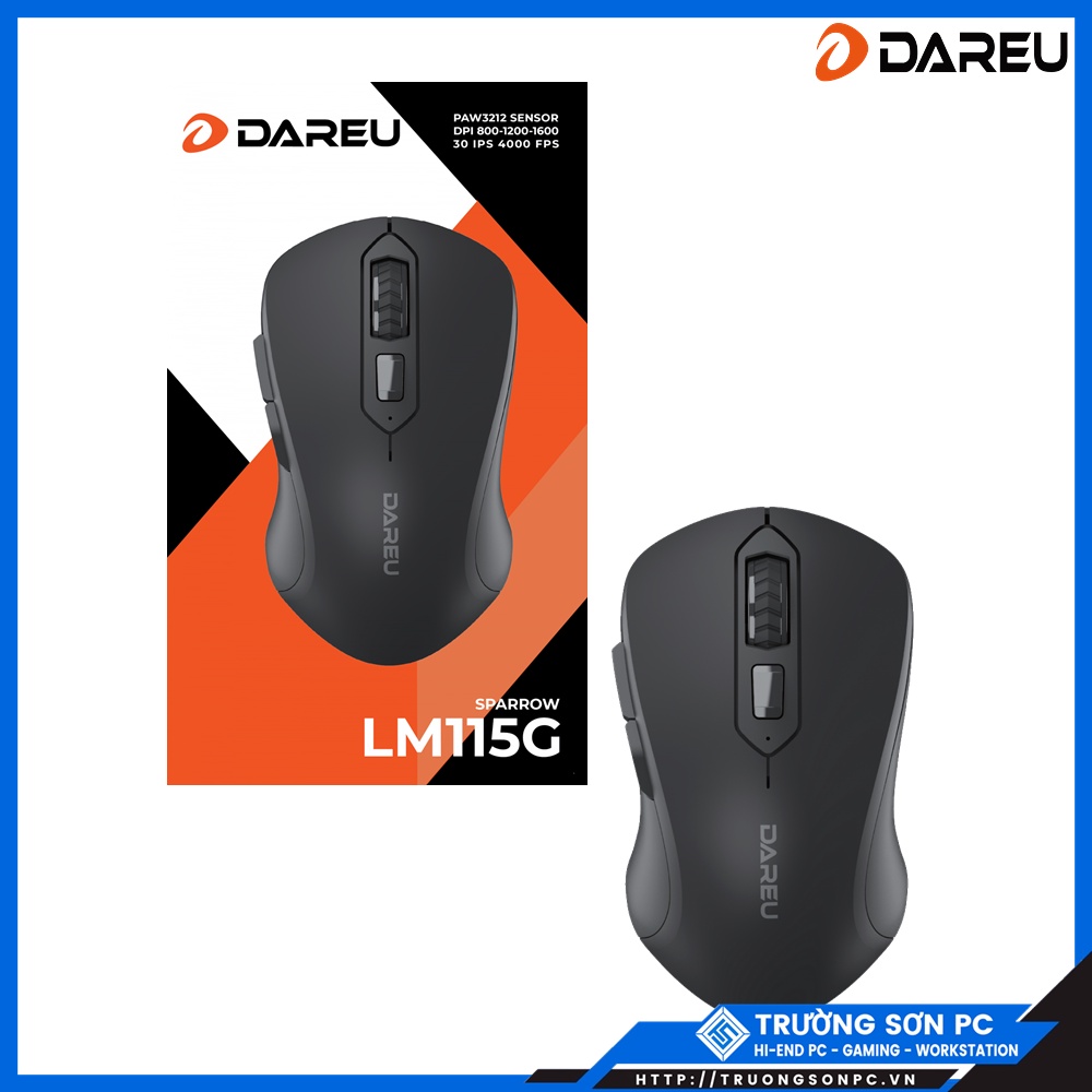 Chuột Không Dây DAREU LM115G/ LANJUN WM1123 Wireless | Chính Hãng Bảo Hành 24 Tháng