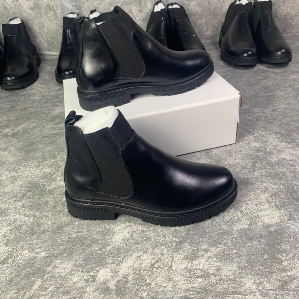 giày boot nam chelsea boots da nguyên tấm cao cấp