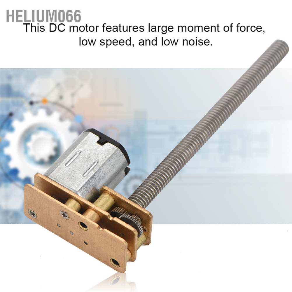 1024GA20 DC 6V/12V Thread Flip N20 động cơ bánh răng M4 x 55mm Shaft Helium066