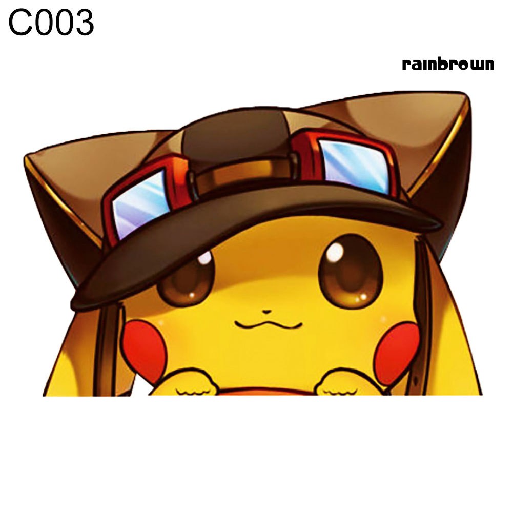 Sticker Dán Trang Trí Laptop / Xe Mô Tô Hình Pikachu Dễ Thương