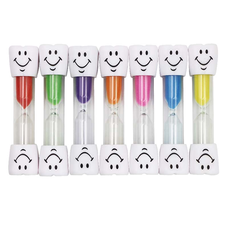 Set 5/10/20 đồng hồ cát 3 phút hoạ tiết mặt cười hẹn giờ cho trẻ đánh răng trang trí nội thất