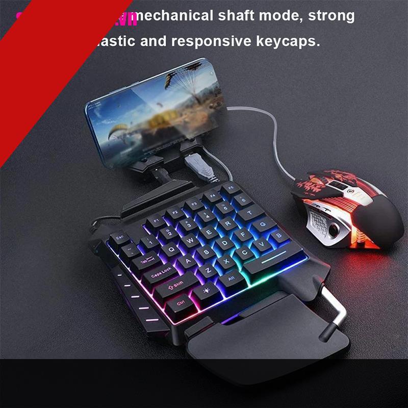 Bàn phím cơ một tay có đèn nền RGB kích thước nhỏ gọn tiện dụng để chơi game