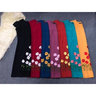 Đầm cotton thêu hoa ruy băng size m l xl giá 250k