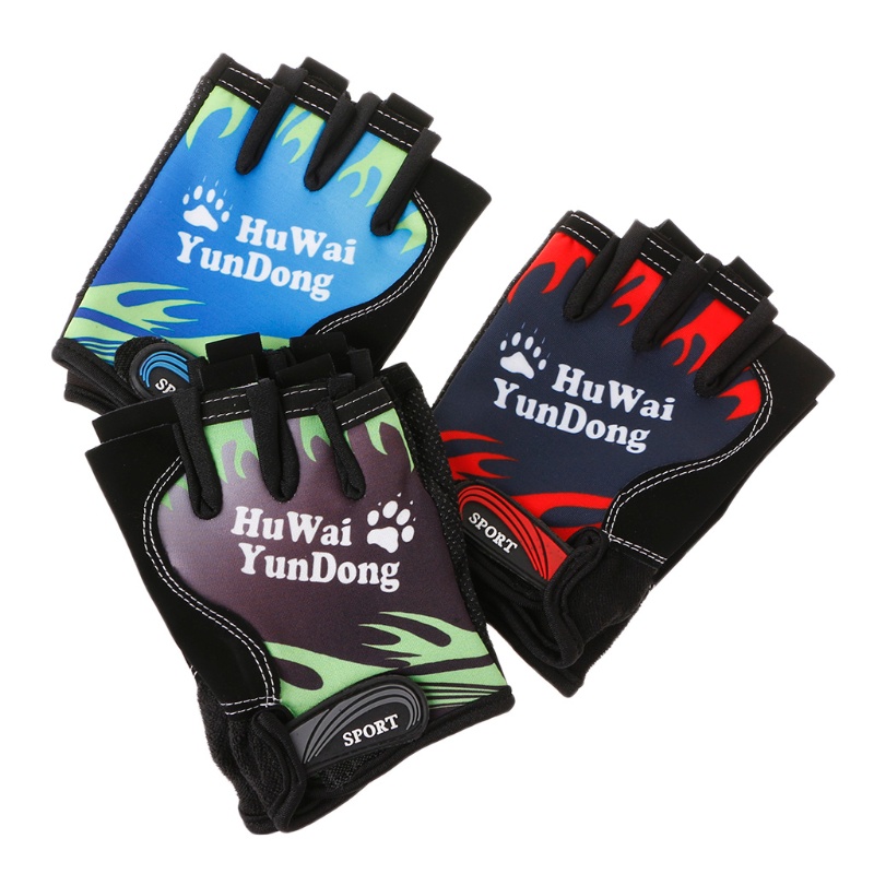Găng Tay Nửa Ngón Thể Thao Thoáng Khí Chống Trượt