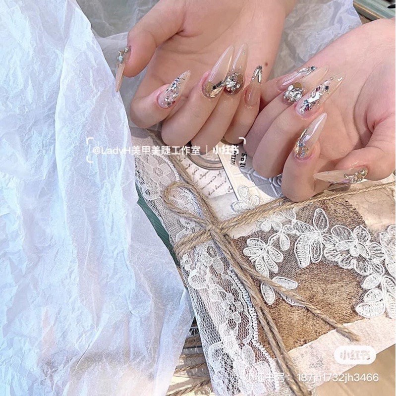 Bìa báo 3D+Ren chụp ảnh nail siêu xinh