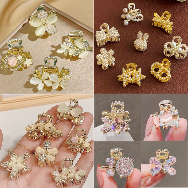 Kẹp Tóc Càng Cua Đính Đá Opal Mini Cho Nữ