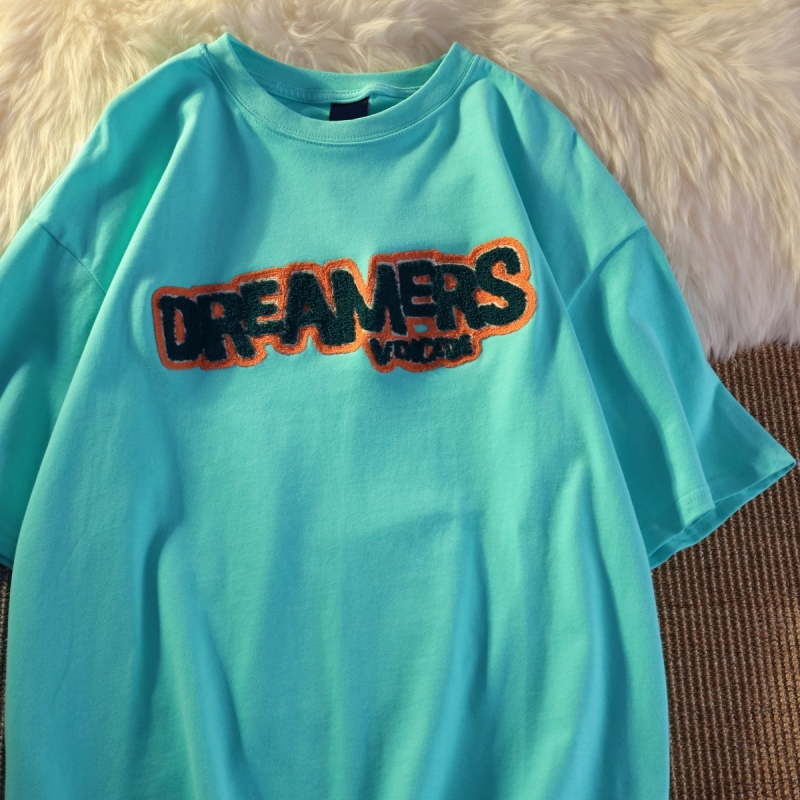 SUXI Áo Thun Nữ Ngắn Tay Cổ Tròn In Chữ Thời Trang