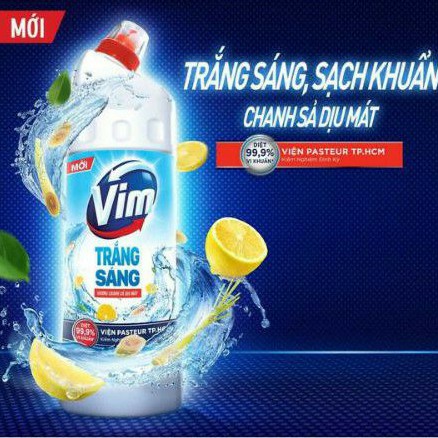 Combo Vim 880ml và Viên Vệ Sinh Bồn Cầu Vim