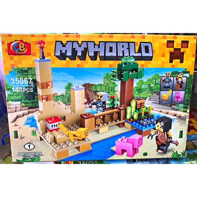 Đồ Chơi Lắp Ráp Xếp Hình Hình Minecraft Binh Lính Bảo Vệ Tường Thành 35067-148 mảnh