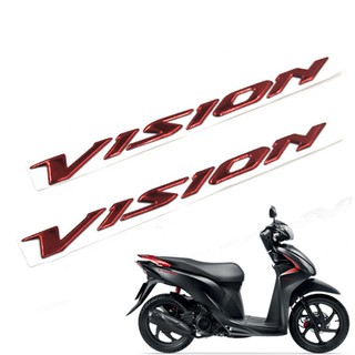Tem logo nổi Vision dán trang trí xe sm