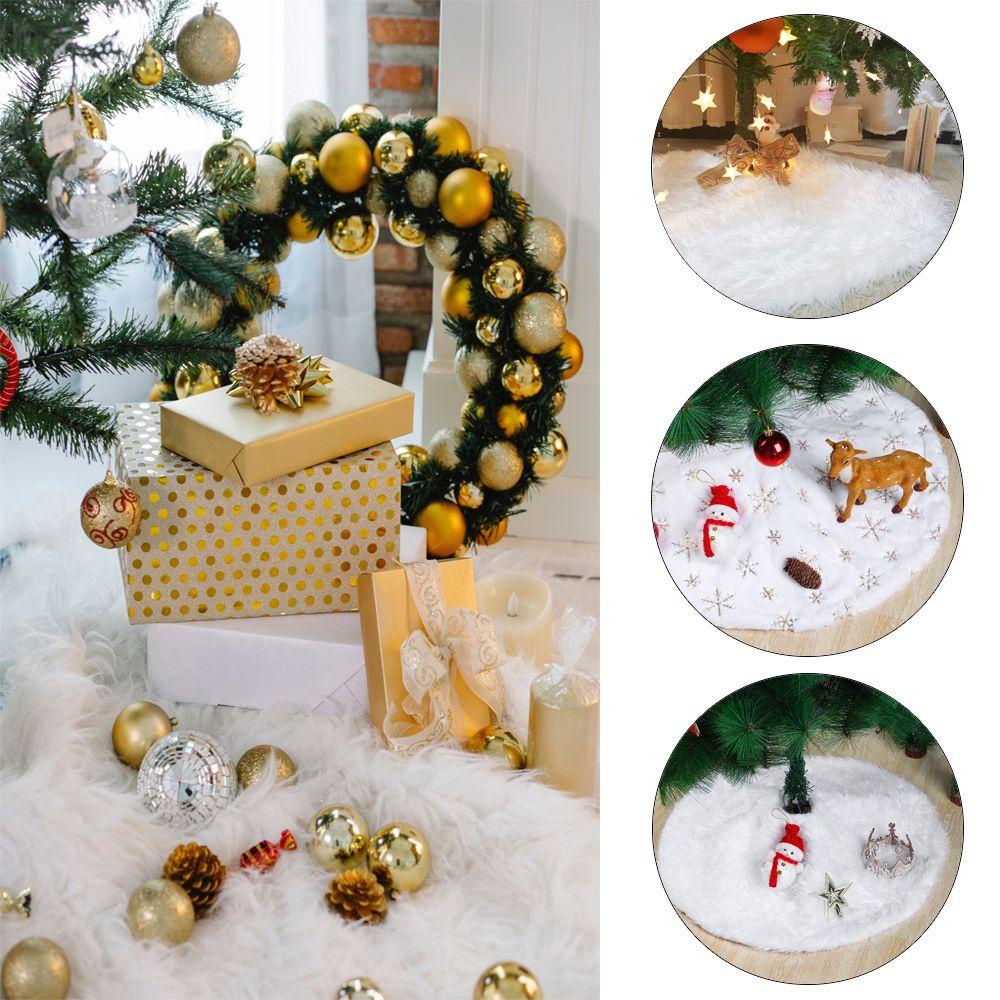 WATTLE 1 Thảm Lông Xù Hình Hoa Tuyết Trang Trí Cây Thông Giáng Sinh