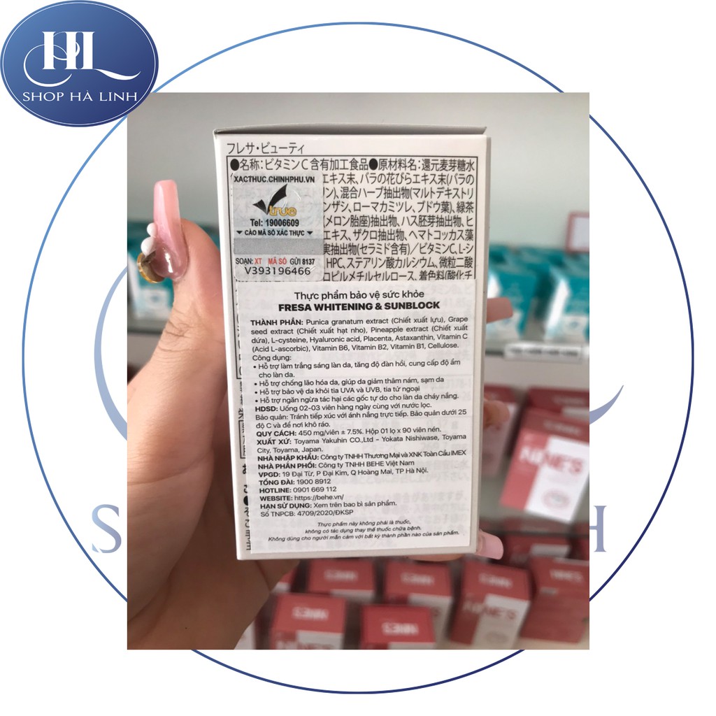 ✅[Mẫu Mới] FRESA - Viên Uống Trắng Da và Chống Nắng Nội Sinh (90 viên) | BigBuy360 - bigbuy360.vn