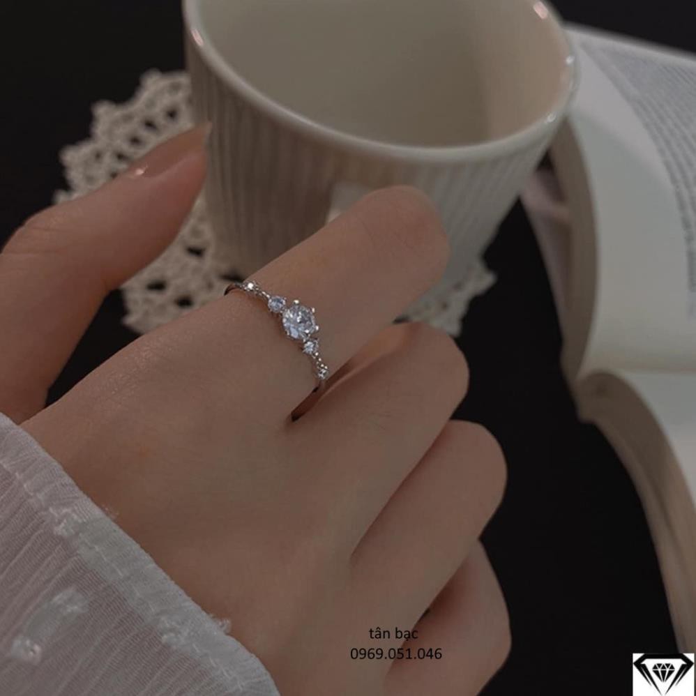 Nhẫn nữ , bạc 925 cao cấp , đính đá  chắc chắn - ĐẠI PHÁT STORE