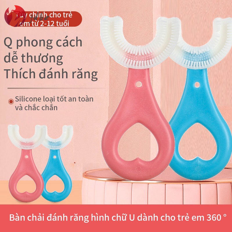 Bàn Chải Đánh Răng Silicon Hình Chữ U Cho Trẻ Em ❤️RẺ VÔ ĐỊCH❤️ Bàn Chải Tập Đánh Răng Cho Bé Từ 2 - 6 Tuổi Bàn chải đánh răng silicon hình chữ U cho trẻ em