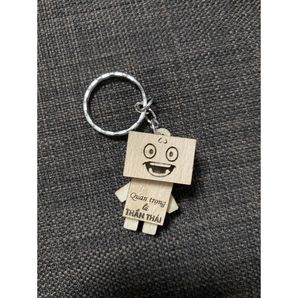 Móc khóa gỗ Danbo nhiều mặt (combo 5 cái)