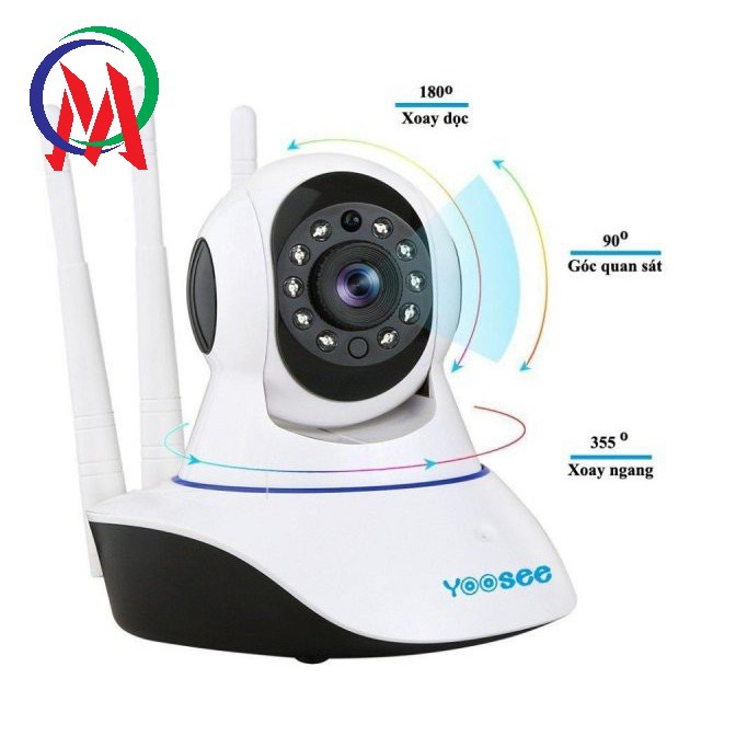 [Mã ELMS5 giảm 7% đơn 300K] [Hàng hót giá rẻ] Camera Yoosee 3 râu 2.0MP FullHD 1080P, Xoay 360 độ, đàm thoại 2 chiều