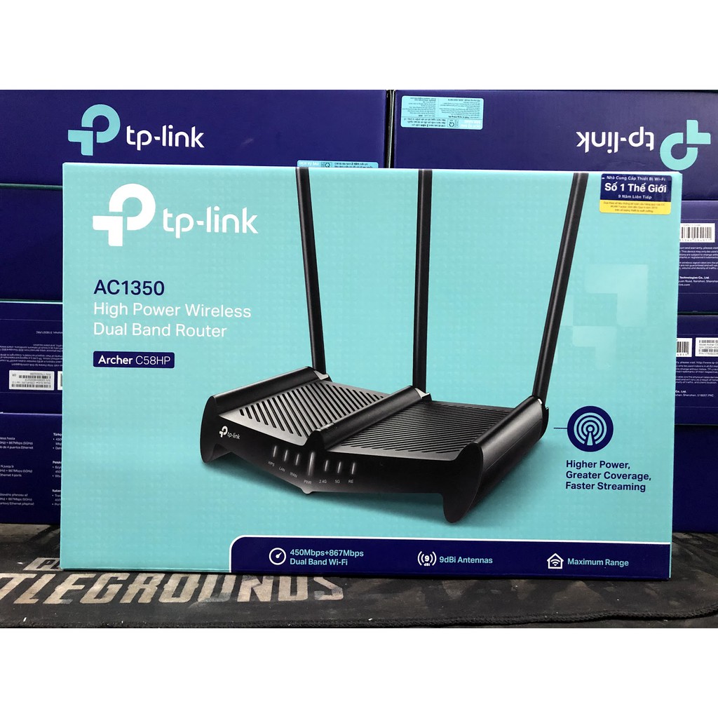 Bộ phát Wifi TP-Link Archer C58HP AC1350Mbps Xuyên tường, Băng tần kép, Hàng chính Hãng | WebRaoVat - webraovat.net.vn