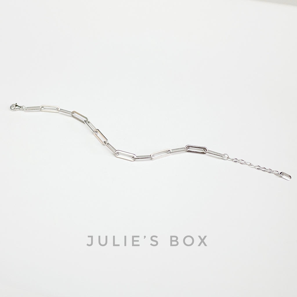 Vòng Tay Titan Xích Vừa Basic Chain Unisex Không Đen Không Hoen Gỉ Không Phai Màu Không Ngứa Bền julies box 66 bracelet