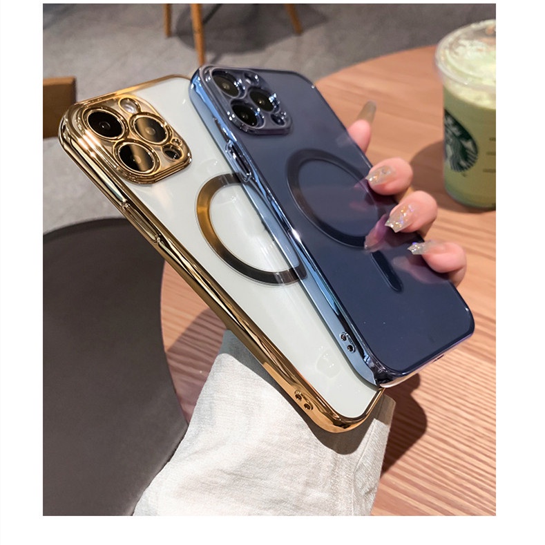 Ốp Điện Thoại Từ Tính Không Dây Trong Suốt Cho iPhone 14 iPhone 14 Plus 13 12 11 Pro Max 14