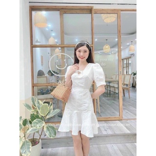 Đầm đuôi cá nơ ngực