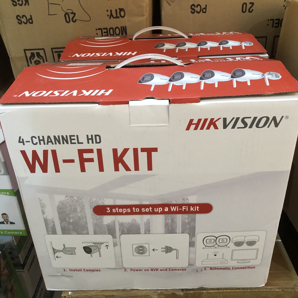 BỘ KIT WIFI HIKVISION 4 CAMERA NK42W0H full HD1080p  kèm HDD - Chính hãng bảo hành 24 tháng