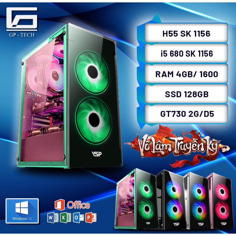 Máy PC thanh lý chiến được nhiều game H55 i5 680 card rời GT 730