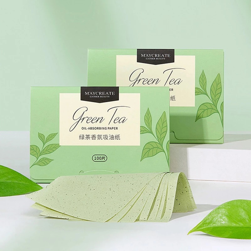 Hộp 100 Giấy Thấm Dầu Làm Sạch Da Mặt Kiểm Soát Dầu Dành Cho Mùa Hè