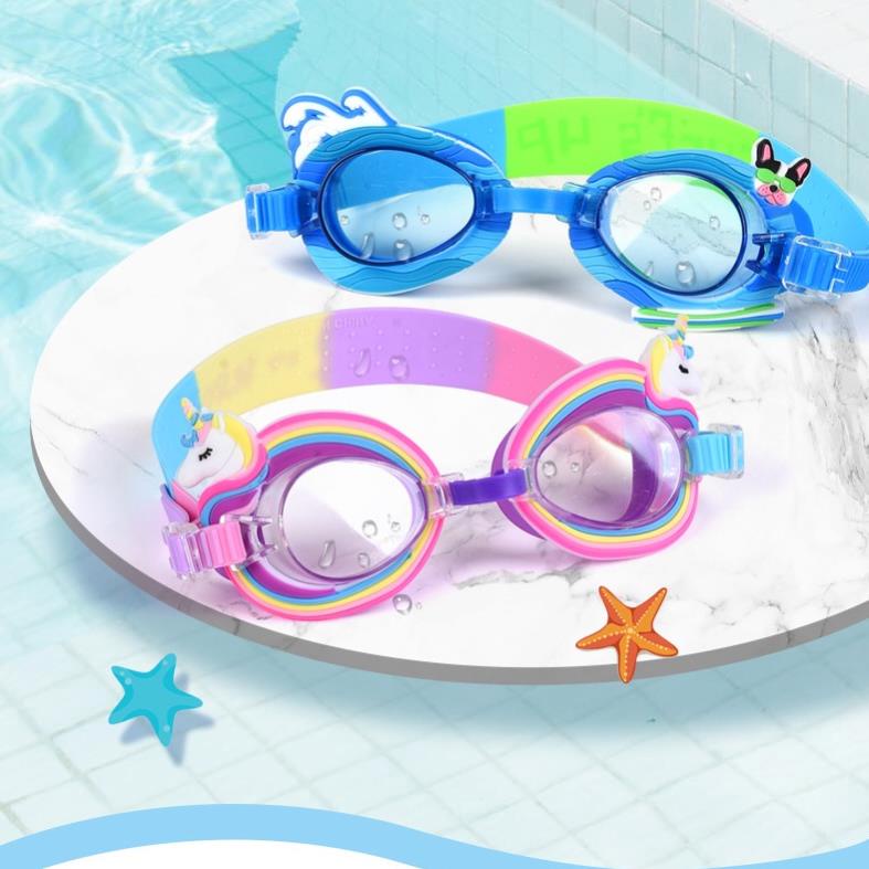 Kính bơi trẻ em GALANO kính bơi chống mờ cho bé bơi lội họa tiết pony cực yêu SS-001403