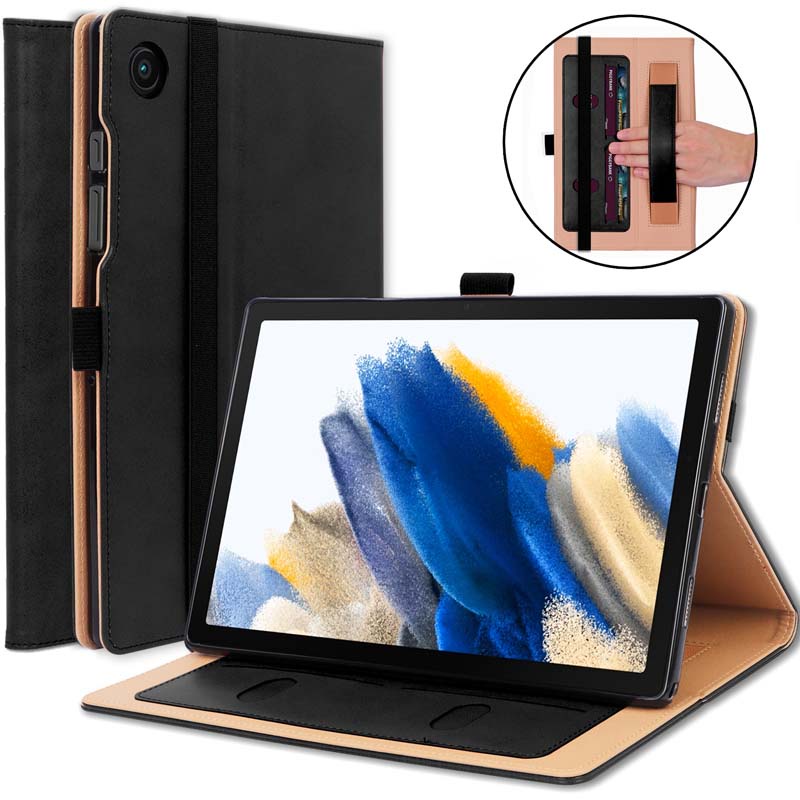 Bao Da Máy Tính Bảng Có Chỗ Để Thẻ Và Dây Đeo Tay Cho Samsung Galaxy Tab A8 10.5" SM-X200 X205