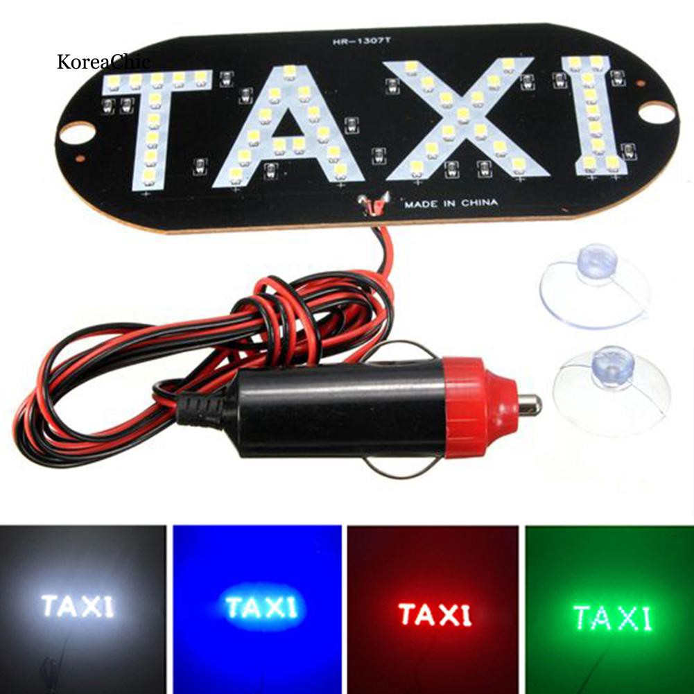 Bảng đèn LED chữ TAXI có cốc giác hút dán cửa kính trang trí đa dụng