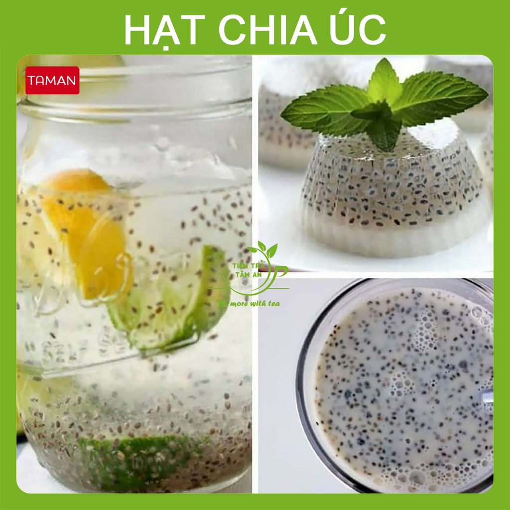 100g Hạt Chia Úc Organic tách lẻ, Hạt chia gói nhỏ nấu chè