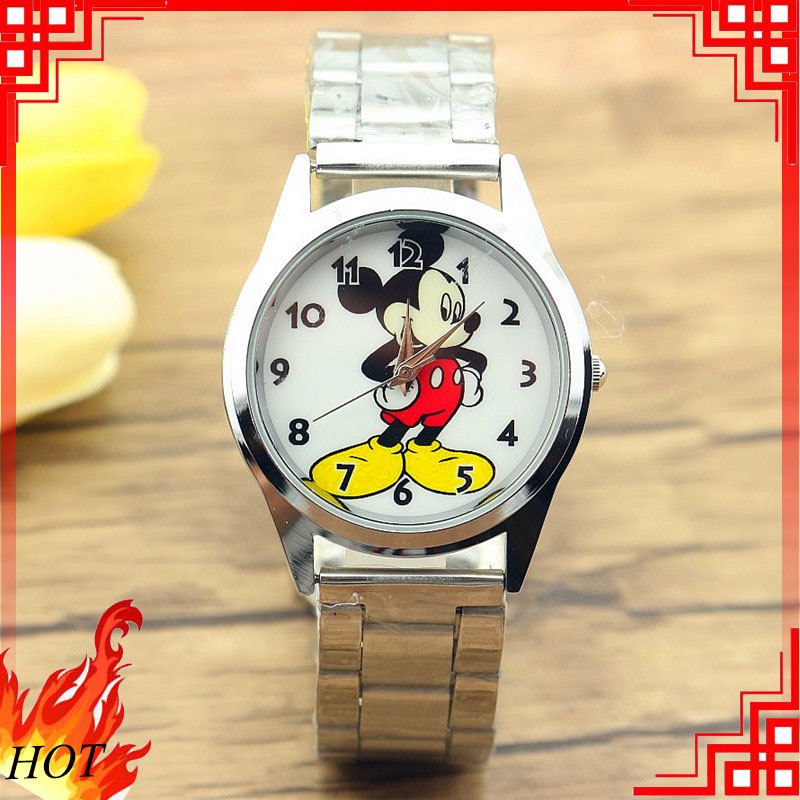 Đồng hồ đeo tay mickey minnie thời trang cho nam nữ